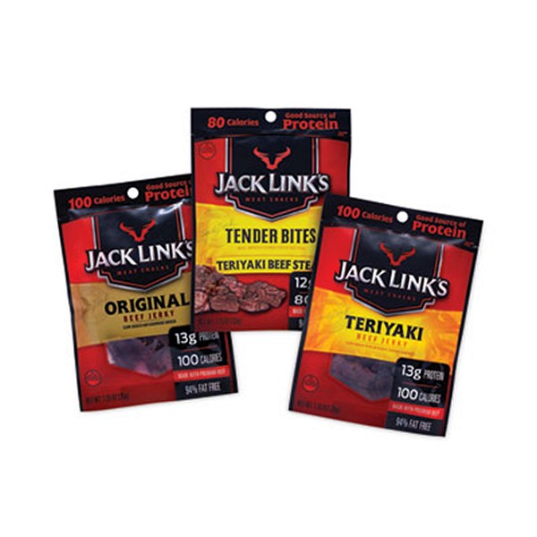 JackLink's Beef Jerky Variety Pack,1.5 oz, 9/Box