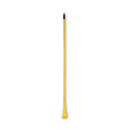 Boardwalk® Plastic Jaws Mop Handle for 5 Wide Mop Heads, Aluminum, 1" dia x 60", Yellow