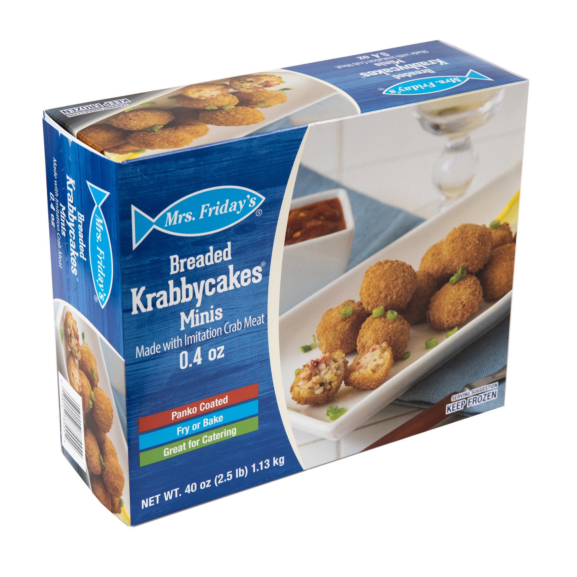 Mrs Friday's Or Krabbycakes Mini 2.5 Pound Each - 6 Per Case