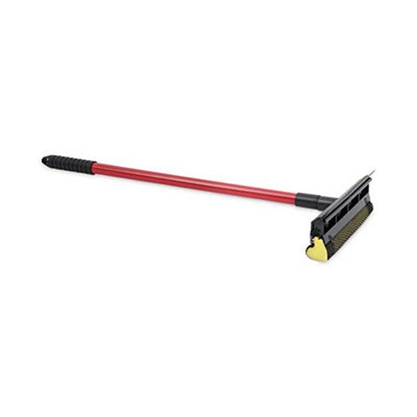 Boardwalk® General-Duty Squeegee, 8" Wide Blade, Black/Red, 21" Handle