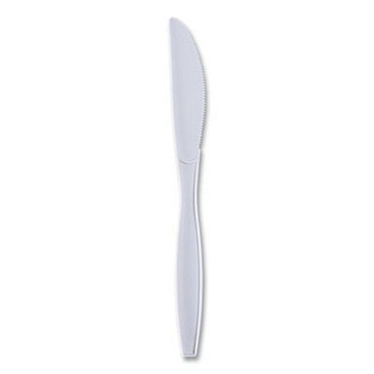 Boardwalk® Heavyweight Wrapped Polypropylene Cutlery, Knife, White, 1,000/carton