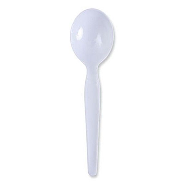 Boardwalk® Heavyweight Polystyrene Cutlery, Soup Spoon, White, 1000/carton