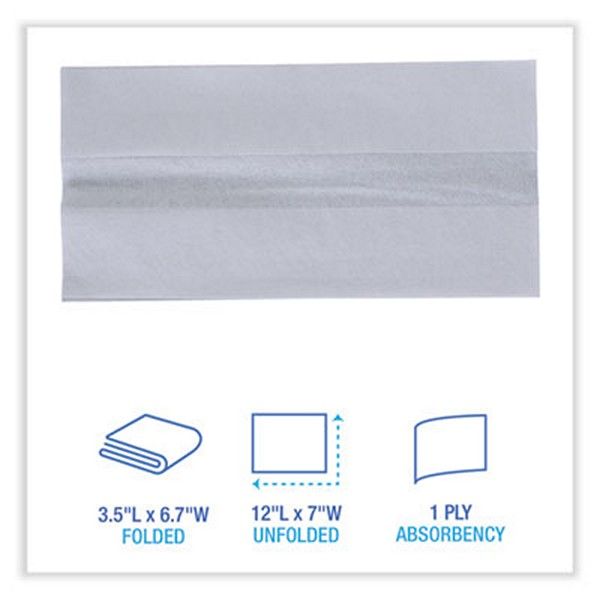 Boardwalk® Tallfold Dispenser Napkin, 12" X 7", White, 500/pack, 20 Packs/carton