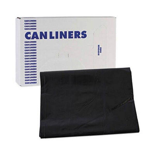 Boardwalk® Linear Low Density Industrial Can Liners, 60 Gal, 1.7 Mil, 38 X 58, Black, 100/carton