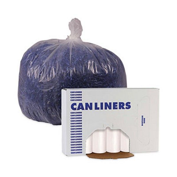 Boardwalk® High-Density Can Liners, 45 Gal, 19 Microns, 40" X 46", Natural, 150/carton