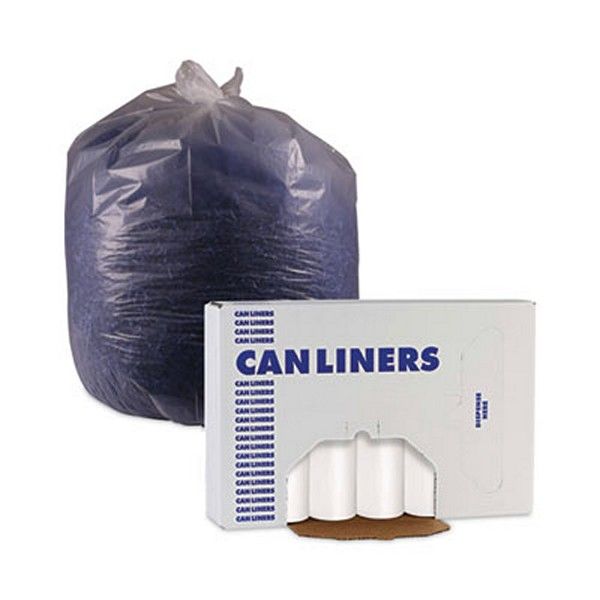 Boardwalk® Low Density Repro Can Liners, 30 gal, 0.62 mil, 30" x 36", White, 10 Bags/Roll, 20 Rolls/Carton