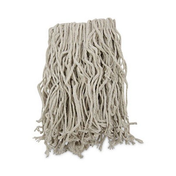 Boardwalk® Mop Head, Cotton, Cut-End, White, 4-Ply, #16 Band, 12/carton