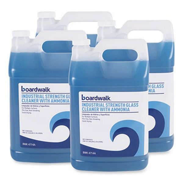 Boardwalk® Industrial Strength Glass Cleaner With Ammonia, 1 Gal Bottle, 4/carton