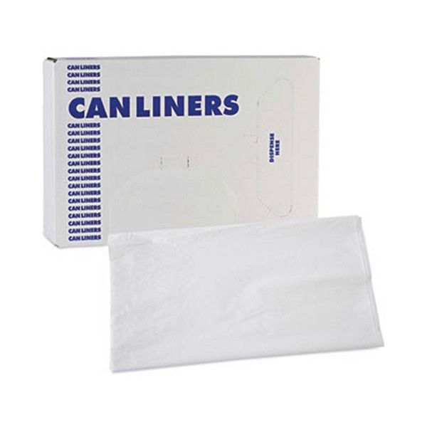 Boardwalk® Linear Low Density Industrial Can Liners, 56 Gal, 0.9 Mil, 43 X 47, White, 100/carton