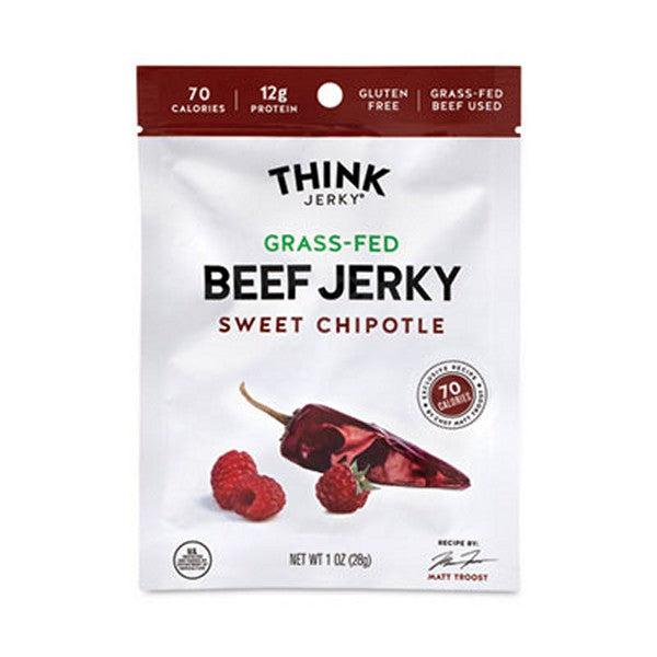 ThinkJerky Sweet Chipotle Beef Jerky, 1 Pouch, 12/Pack