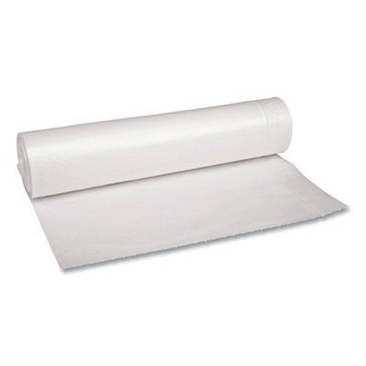 Boardwalk® Low Density Repro Can Liners, 45 Gal, 1.1 Mil, 40" X 46", Clear, 10 Bags/roll, 10 Rolls/carton