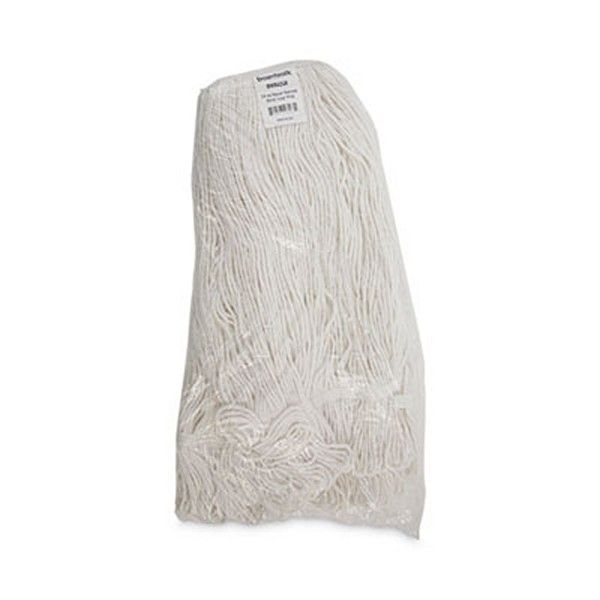 Boardwalk® Pro Loop Web/tailband Wet Mop Head, Rayon, 24oz, White, 12/carton