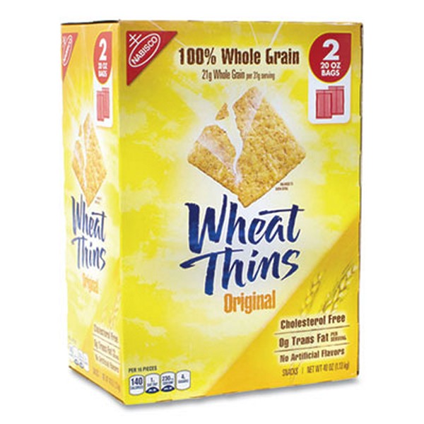 Nabisco Wheat Thins Crackers, Original, 20 Bag, 2 Bags/box