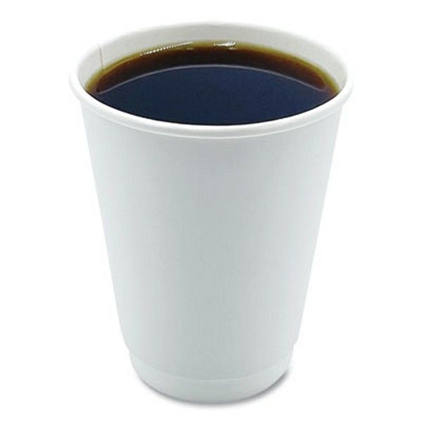 Boardwalk® Boardwalk Paper Hot Cups, Double-Walled, 12 oz, White, 500/Carton