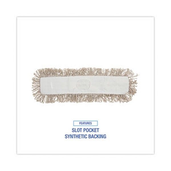 Boardwalk® Mop Head, Dust, Cotton, 24 X 3, White