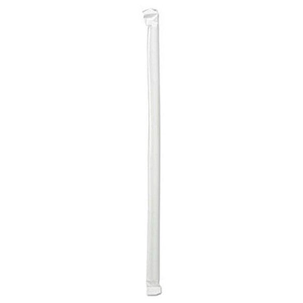 Boardwalk® Wrapped Giant Straws, 10.25", Polypropylene, Clear, 1,000/carton