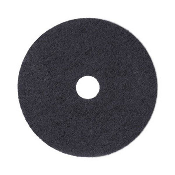 Boardwalk® Stripping Floor Pads, 19" Diameter, Black, 5/carton