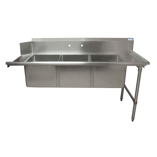 BK Resources, BKSDT-3-1820-14-RS, Dishtable, with Potsinks