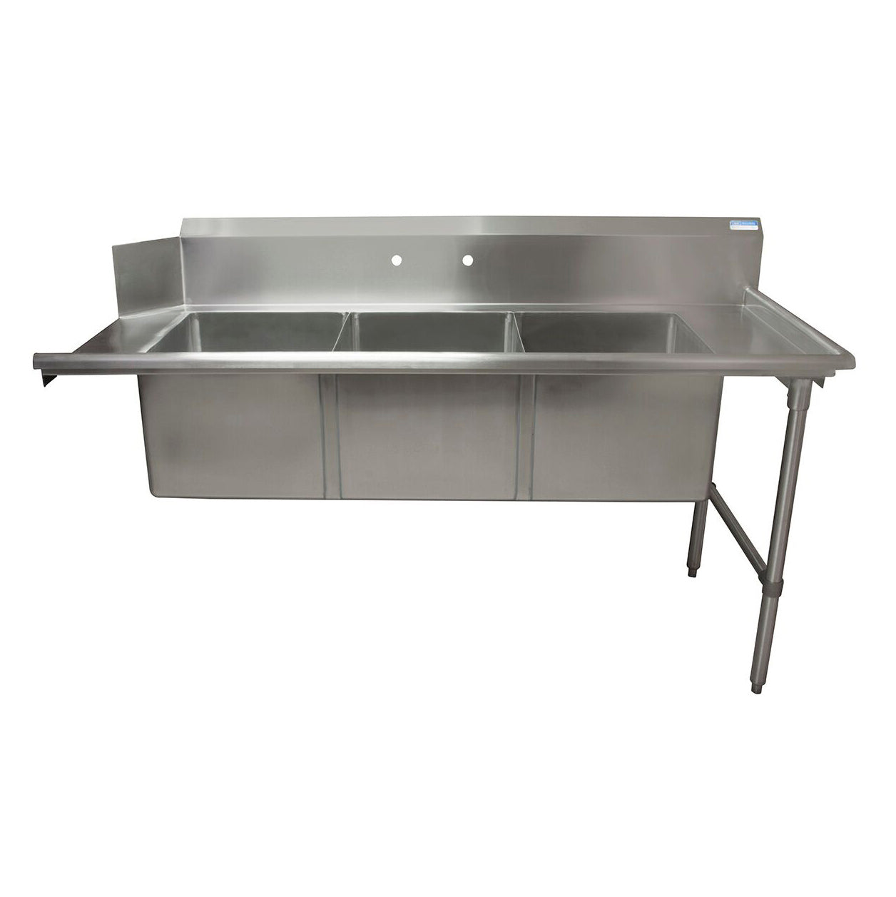 BK Resources, BKSDT-3-1820-14-RSPG, Dishtable, with Potsinks