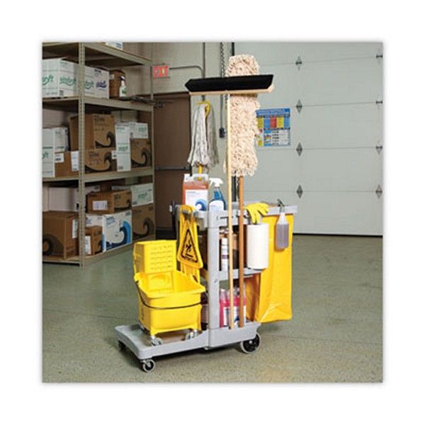 Boardwalk® Janitor's Cart, Three-Shelf, 22w X 44d X 38h, Gray