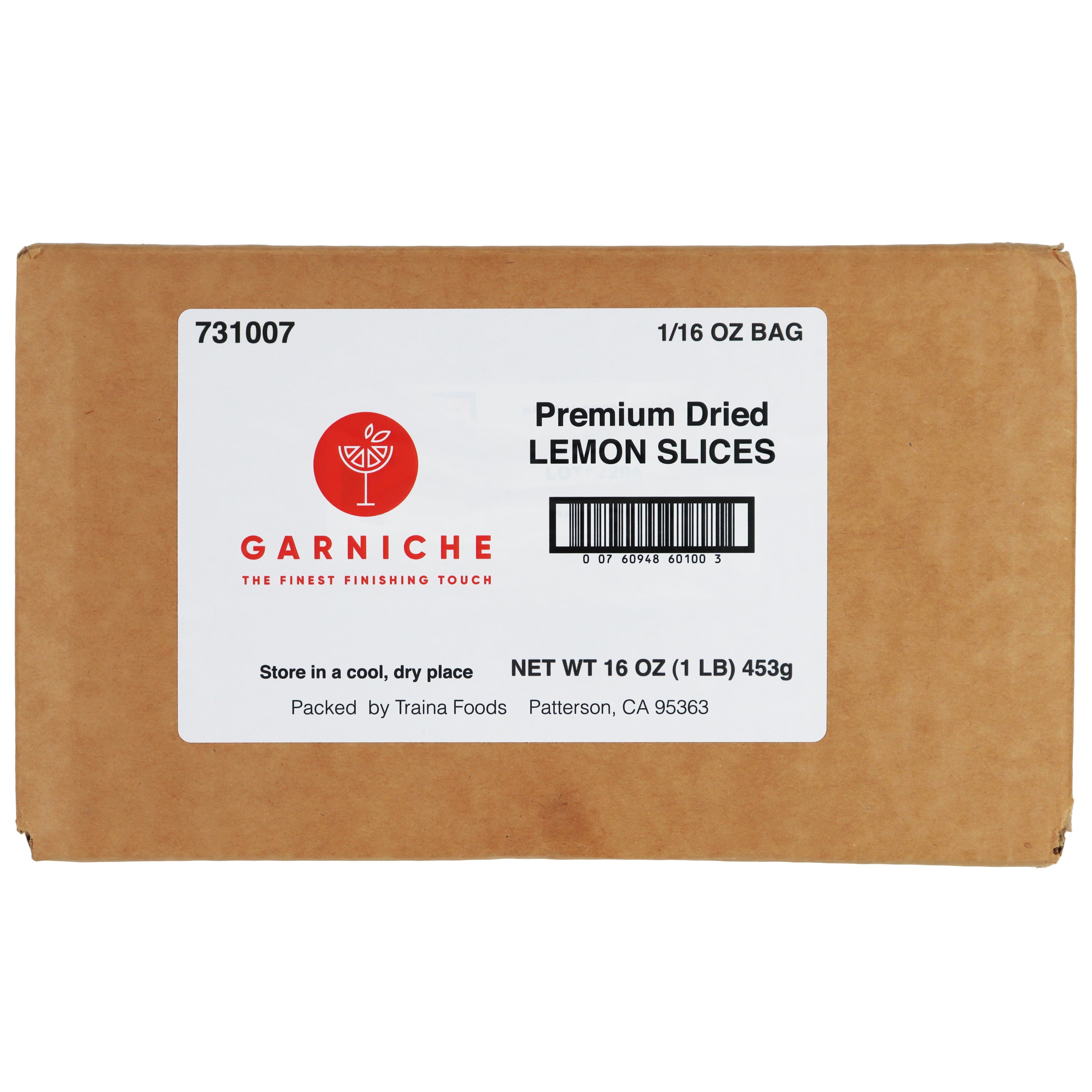 Garniche Dried Lemon Rounds 1 Pound Each - 1 Per Case