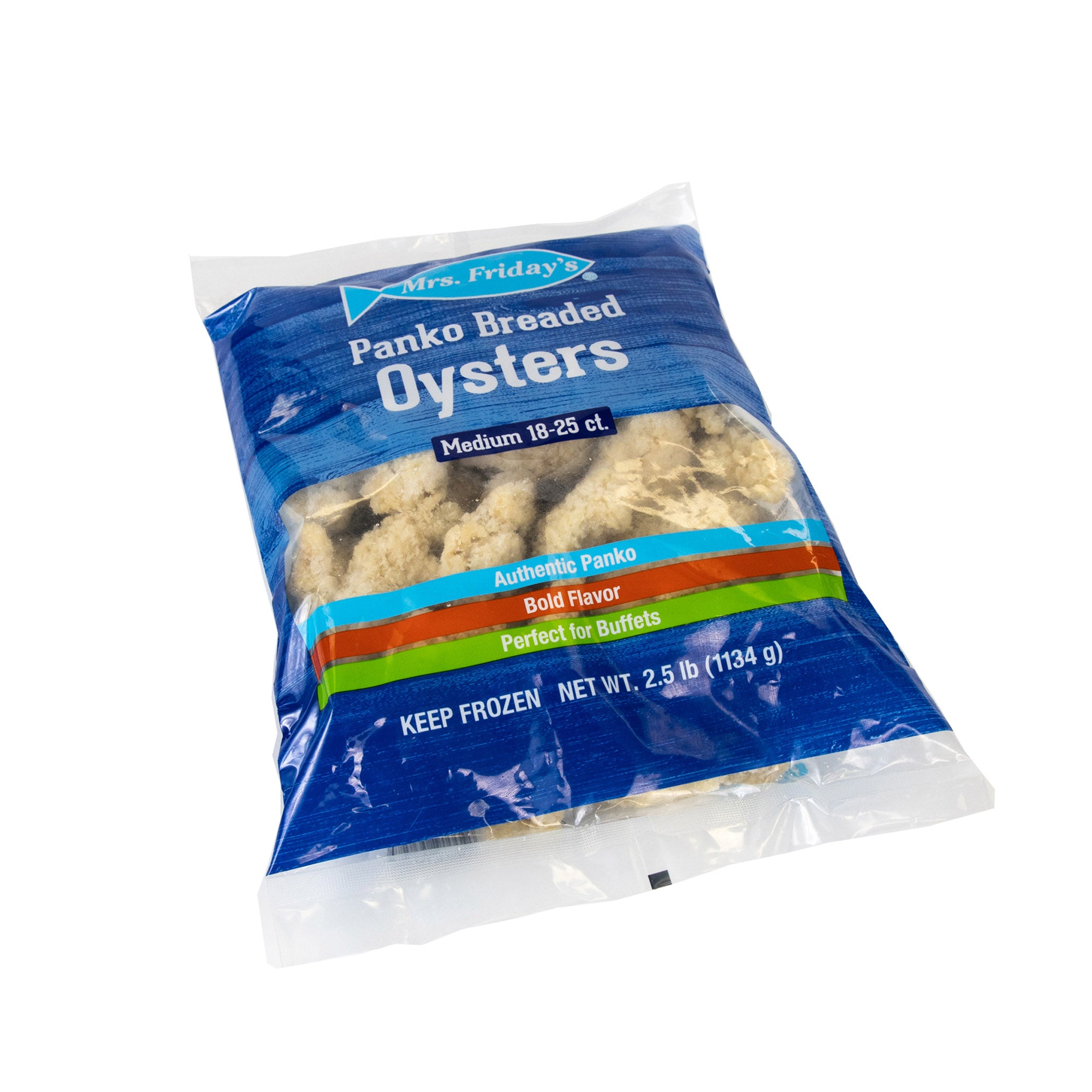 Mrs Friday's Panko Breaded Oysters Med 2.5 Pound Each - 6 Per Case