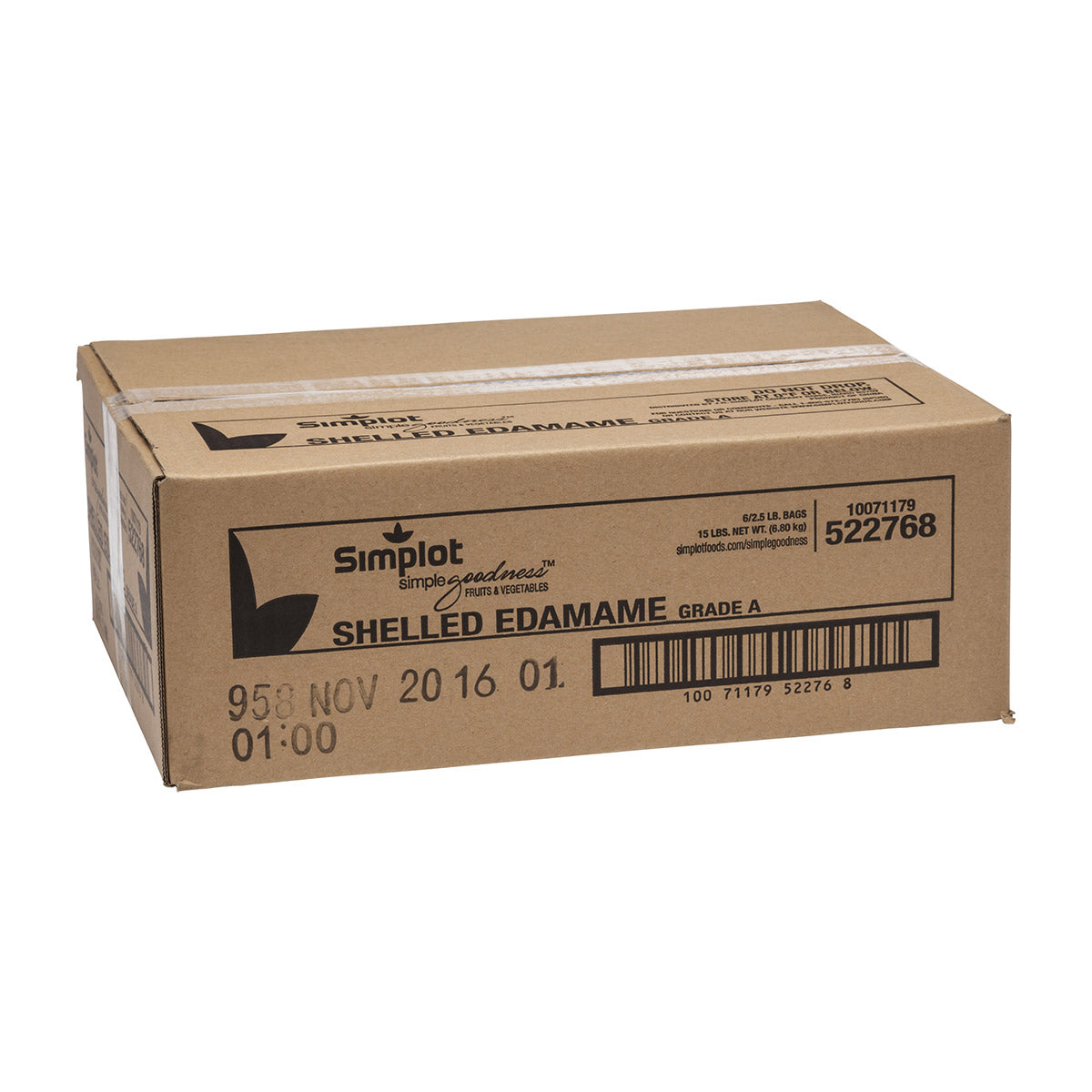 Simplot Simple Goodness Premium Vegetables Shelled Edamame2.5 Pound Each - 6 Per Case