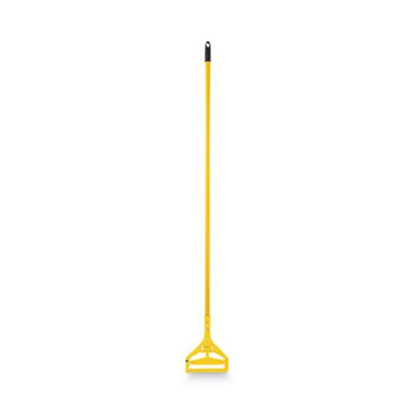 Boardwalk® Quick Change Side-Latch Plastic Mop Head Handle, 60" Aluminum Handle, Yellow