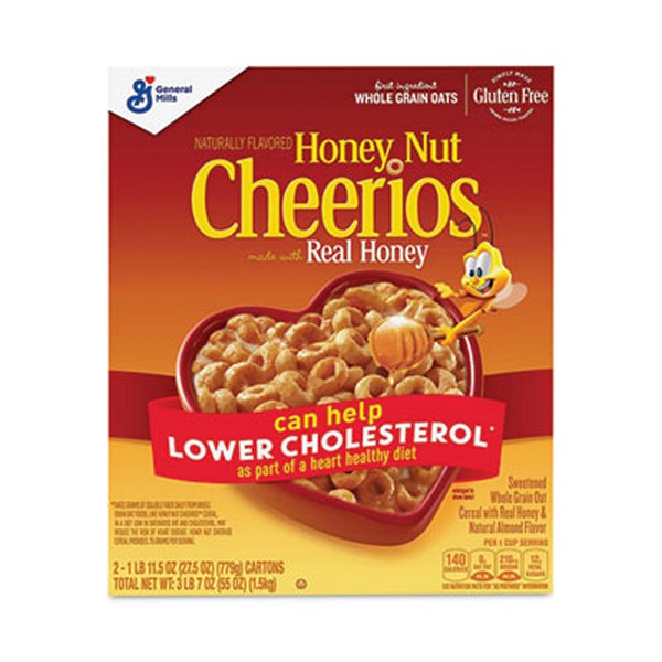 Cheerios Honey Nut Cereal, 27.5 Box, 2/Pack