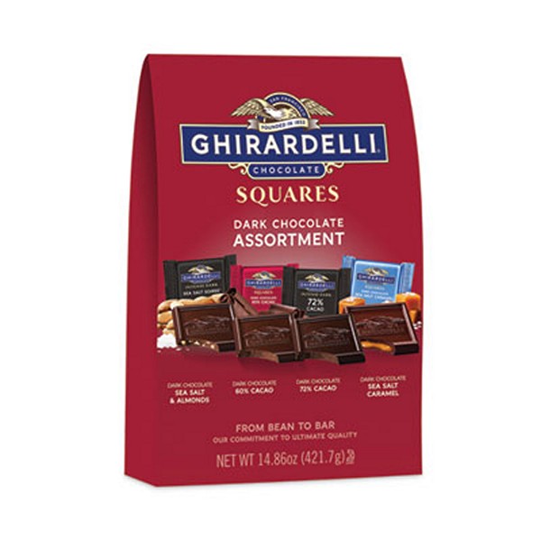 Ghiradelli Squares Premium Dark Chocolate Assortment, 14.86 Bag