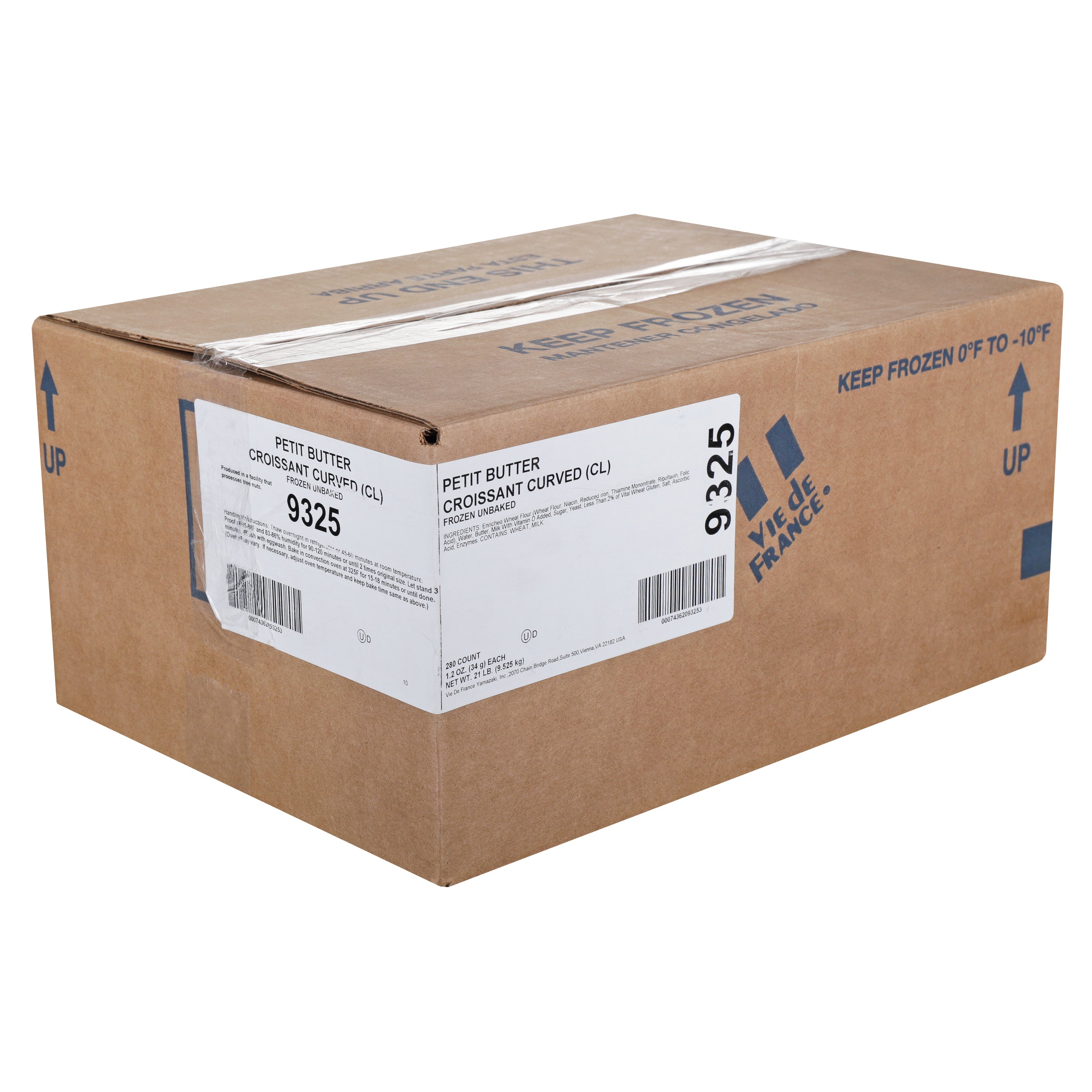 Vie De France Butter Croissant Dough 1.2 Ounce Size - 280 Per Case