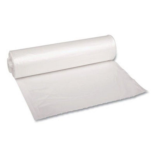 Boardwalk® Low Density Repro Can Liners, 33 Gal, 1.4 Mil, 33" X 39", Clear, 10 Bags/roll, 10 Rolls/carton