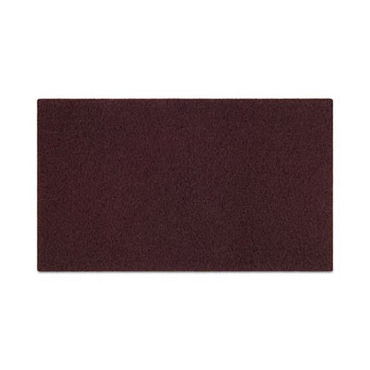 Boardwalk® Boardwalk Deep Scrub Pads, 20 x 14, Maroon, 10/Carton