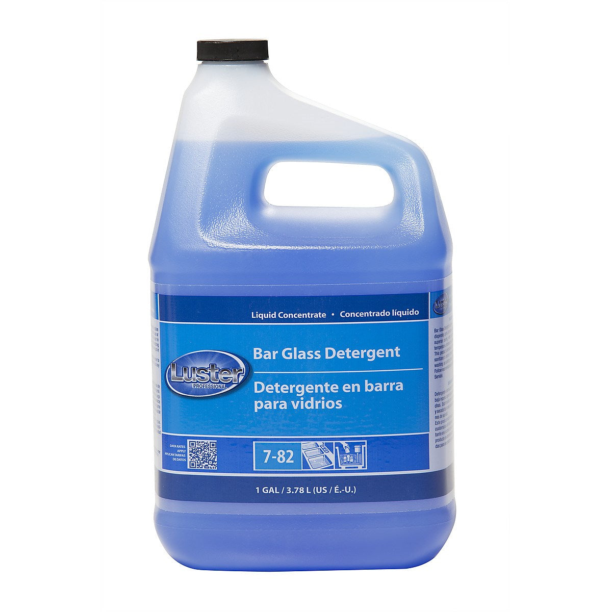 Luster Professional Bar Glass Detergent Concentrate Closed Loop 7-82 4/1 Gal