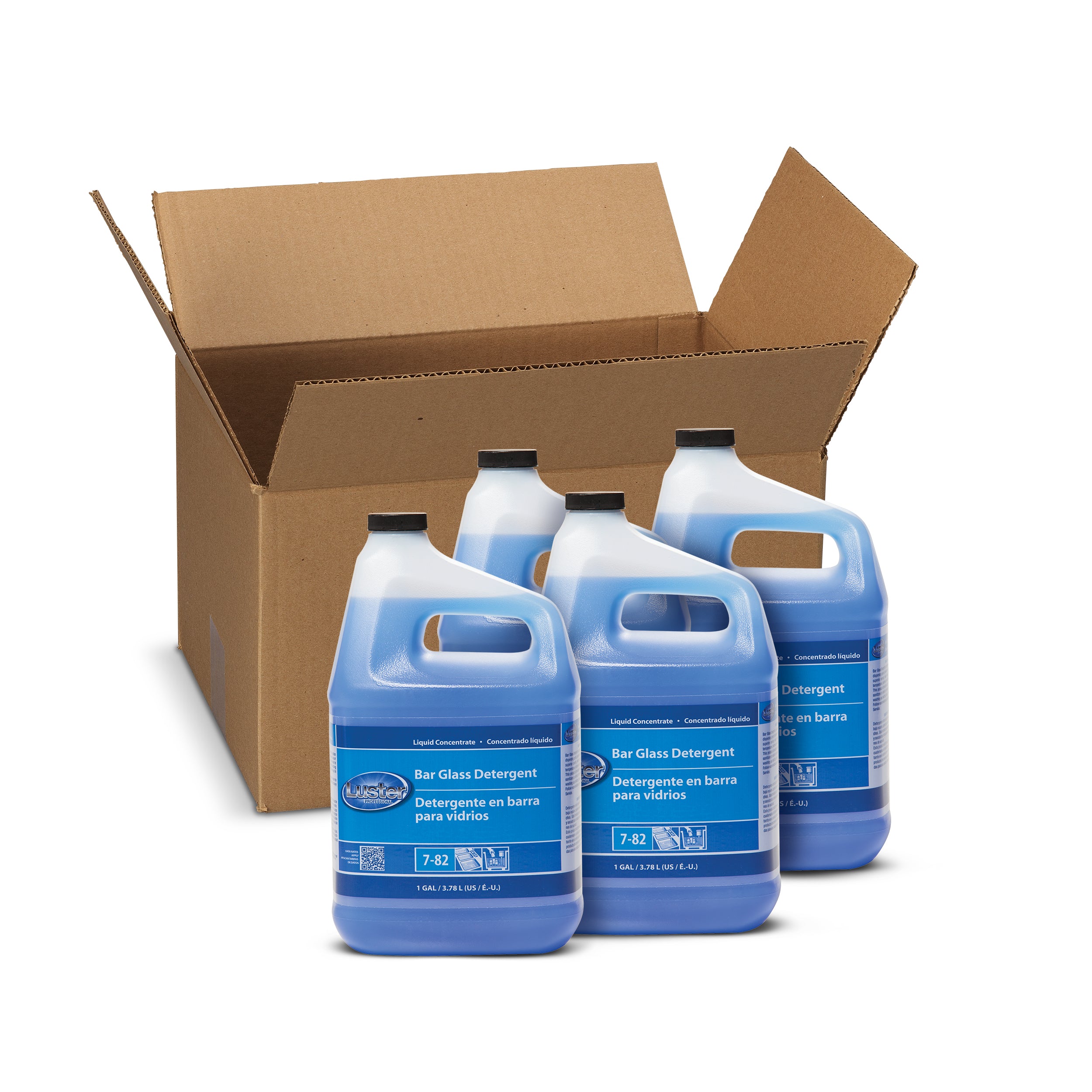 Luster Professional Bar Glass Detergent Concentrate Closed Loop 7-82 4/1 Gal