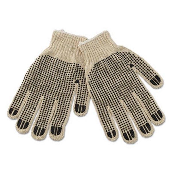 Boardwalk® Pvc-dotted String Knit Gloves, Large, Dozen