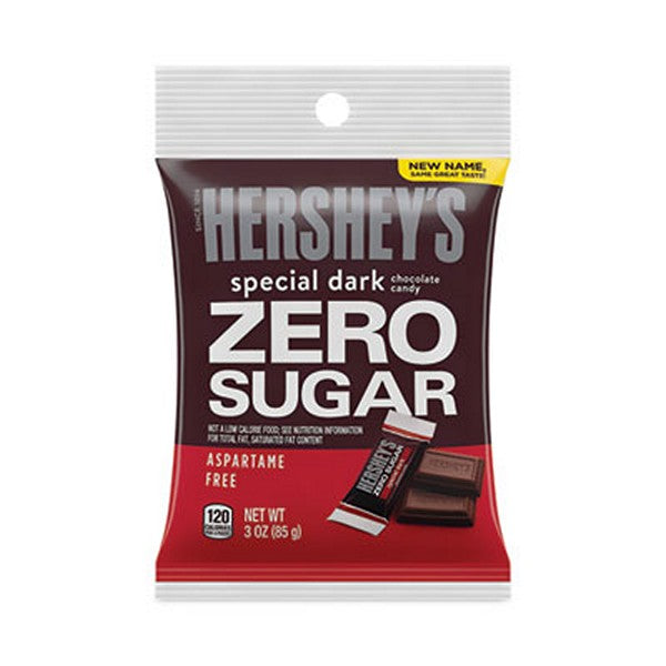 Hershey's Miniatures Special Dark Sugar-Free Chocolate, 3 Oz Bag, 12 Bags/Pack