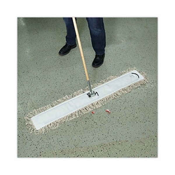 Boardwalk® Industrial Dust Mop Head, Hygrade Cotton, 48w X 5d, White