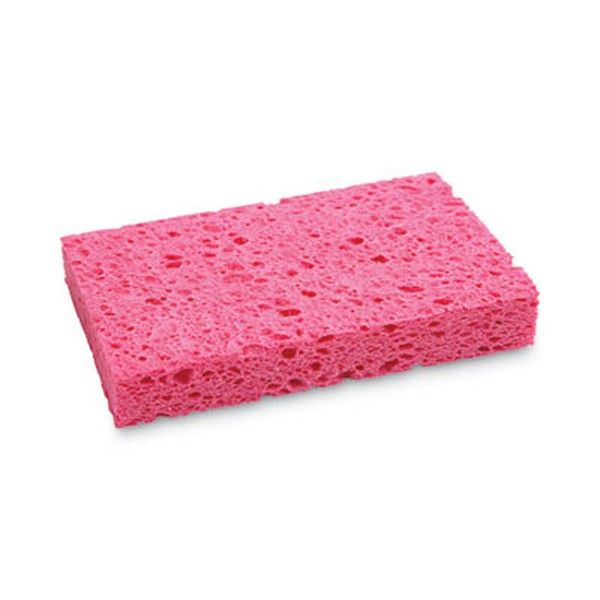 Boardwalk® Small Cellulose Sponge, 3.6 X 6.5, 0.9" Thick, Pink, 2/pack, 24 Packs/carton