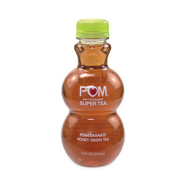 POM Wonder Antioxidant Super Tea, Pomegranate Honey Green Tea, 12 Bottles, 6/Pack