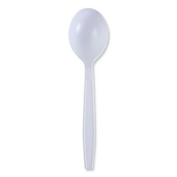 Boardwalk® Heavyweight Wrapped Polypropylene Cutlery, Soup Spoon, White, 1,000/carton