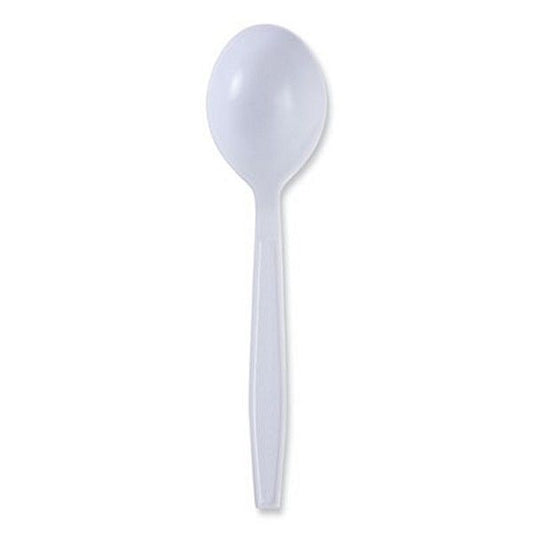 Boardwalk® Heavyweight Wrapped Polypropylene Cutlery, Soup Spoon, White, 1,000/carton