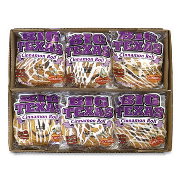 Cloverhill Big Texas Cinnamon Roll, 4 Oz, 12/box