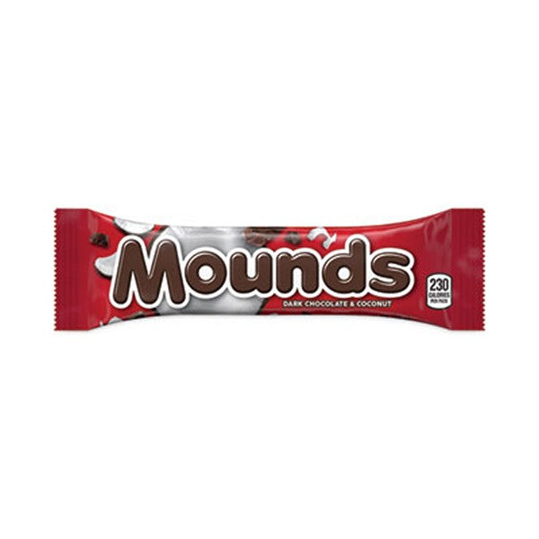 Mounds Candy Bar, Coconut and Dark Chocolate 1.75 oz, 36 Count