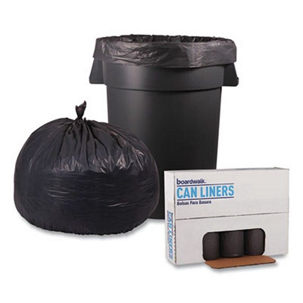 Boardwalk® Low-Density Waste Can Liners, 45 Gal, 0.95 Mil, 40" X 46", Gray, 100/carton