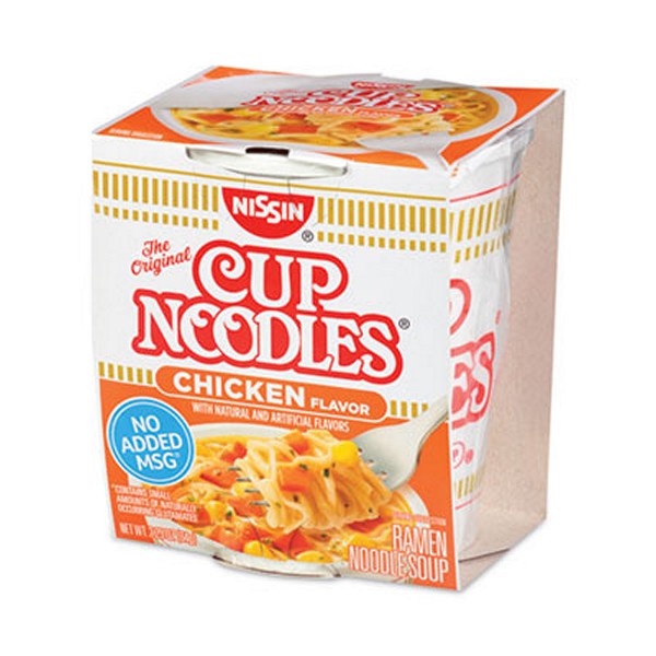 Nissin Cup Noodles, Chicken, 2.25 Cup, 24 Cups/Box