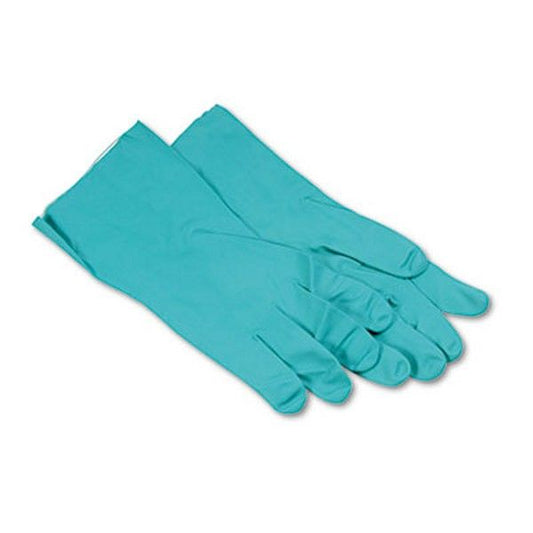 Boardwalk® Nitrile Flock-Lined Gloves, X-Large, Green, Dozen