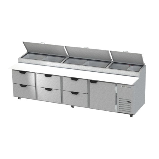 Beverage Air, DPD119HC-6, Refrigerated Counter, Pizza Prep Table