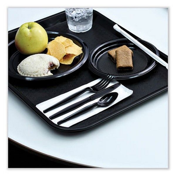 Boardwalk® Heavyweight Wrapped Polystyrene Cutlery, Fork, Black, 1,000/carton