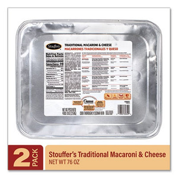 Stouffers Traditional Baked Macaroni And Cheese, 76 Tray, 2/pack